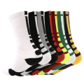 Stock lot men elite calf socks sport calcetines gruesos de algodón de baloncesto